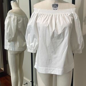 Trina Turk White Off Shoulder Blouse size XS